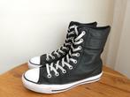 Converse All Star leer ZGAN! maat 39 zwart sneakers, Ophalen of Verzenden, Zo goed als nieuw, Sneakers of Gympen, Zwart