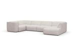 Nieuwe mega Ubank creme modulaire bank xxl lounge +fauteuil, 300 cm of meer, 150 cm of meer, Stof, Ophalen of Verzenden