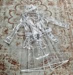 Transparante lakjas plastic PVC capuchon ceintuur 106 lang, Verzenden, Nieuw, Maat 38/40 (M), Overige kleuren