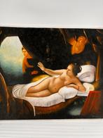 Naakte Vrouw - Rembrandt van Rijn - Handgeschilderd, Ophalen of Verzenden