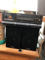 Vintage pickup platenspeler en 2 boxen panasonic radio casse, Ophalen, Gebruikt, Audio