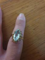 Mooie goud 14 karaat ring met aquamarijn, Sieraden, Tassen en Uiterlijk, Antieke sieraden, Verzenden, Goud, Ring