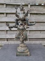 Bronzen beeld van Shiva die op de heilige buffel Nandi rijdt, Antiek en Kunst, Ophalen of Verzenden