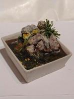 vierkante vijver met rotspartij / poppenhuisminiatuur, Ophalen, Nieuw, Decoratie