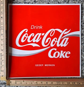 Kleinere Vintage sticker drink Coca-Cola logo merk  beschikbaar voor biedingen