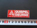 sticker deurne logo QUISPEL, Ophalen, Zo goed als nieuw, Bedrijf of Vereniging