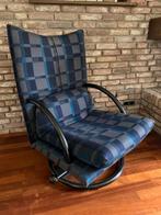 Draaifauteuil Torino Rolf Ben met geruite bekleding, Huis en Inrichting, Fauteuils, Ophalen, 75 tot 100 cm, Stof, 50 tot 75 cm
