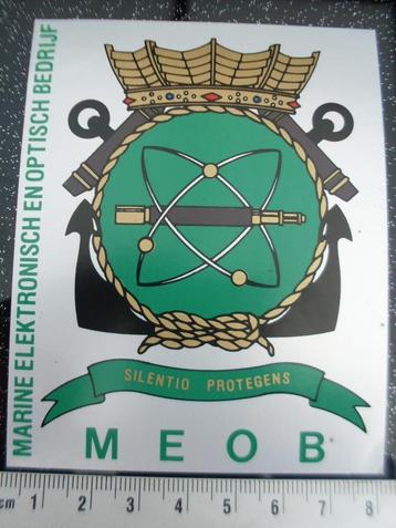 2x sticker marine elektronisch en optisch bedrijf meob logo beschikbaar voor biedingen