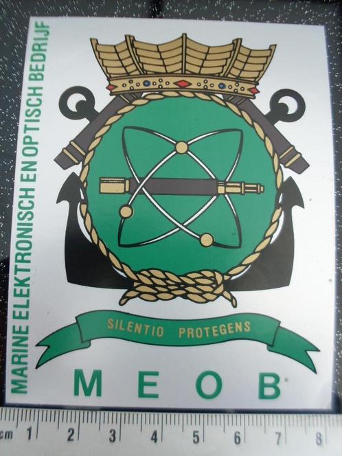 2x sticker marine elektronisch en optisch bedrijf meob logo, Verzamelen, Stickers, Zo goed als nieuw, Bedrijf of Vereniging, Verzenden