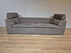 Leolux Howlazy - 3 zits Bank - Bruin - Alcantara -Nieuwstaat, Driepersoons, 75 tot 100 cm, Ophalen of Verzenden, Metaal