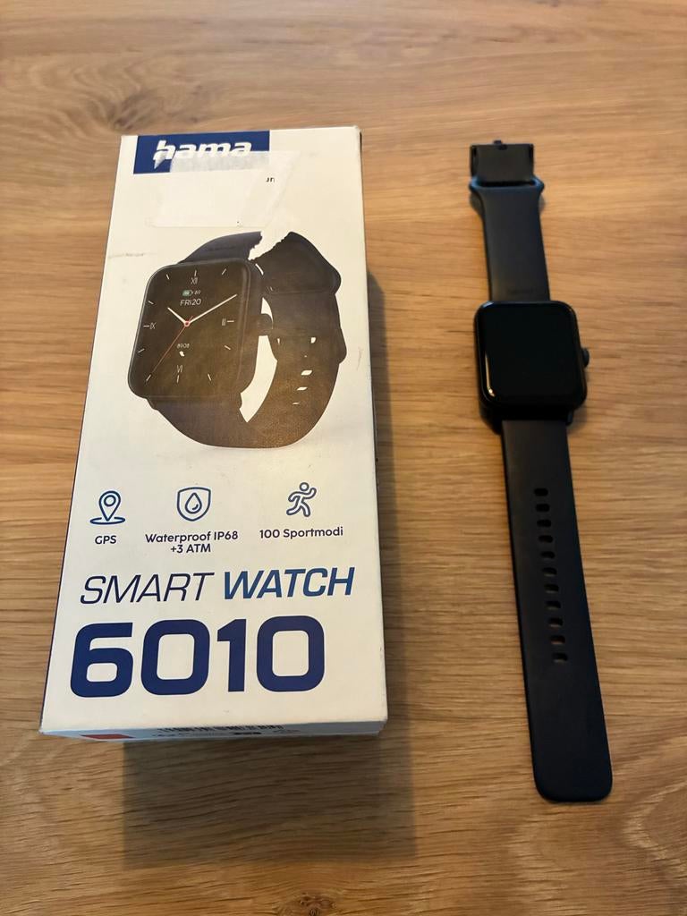 Hama Smartwatch 6010 - Zo goed als nieuw!, Hama, Zwart, Ophalen of Verzenden, Zo goed als nieuw