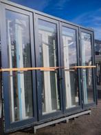Hardhouten pui met dubbele deuren en zijlichten hoog uitgevo, Doe-het-zelf en Verbouw, Deuren en Horren, Ophalen of Verzenden