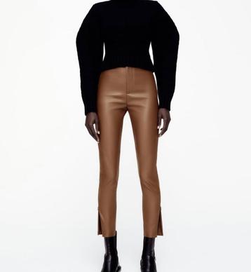 Zara pu leren camel legging nieuw maat S beschikbaar voor biedingen
