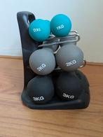 Dumbbell gewichten set 1, 2 en 3 kg, Ophalen of Verzenden, Zo goed als nieuw, Dumbbell
