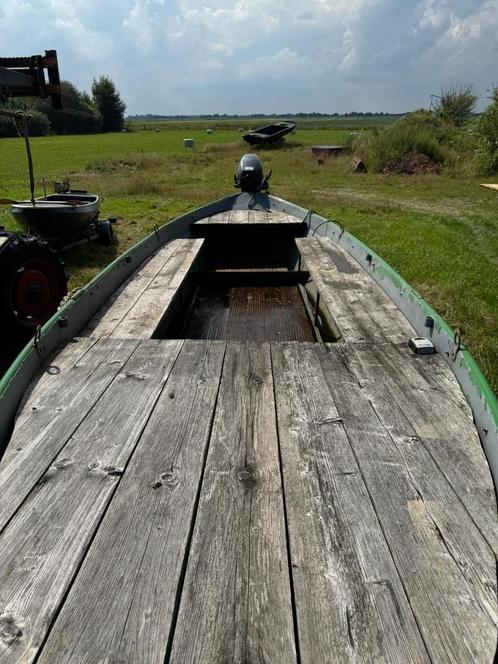 Stalen boot (5,5meter) + aanhanger + Yamaha 9,9pk ELEK STAR, Watersport en Boten, Motorboten en Motorjachten, Gebruikt, Staal