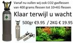 co2 complete set, hervulbare co2flessen, en gratis advies!, Ophalen of Verzenden, Filter of Co2