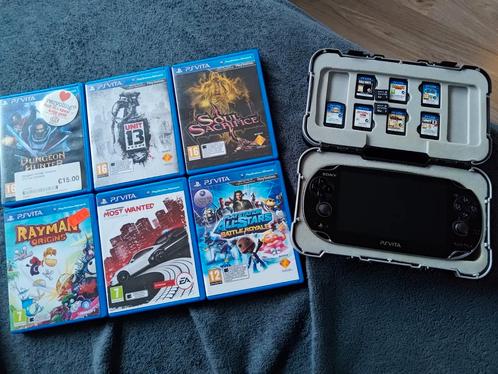 PS Vita OLED top staat + 7 Games & Hard Case., Spelcomputers en Games, Spelcomputers | Sony PlayStation Vita, Zo goed als nieuw