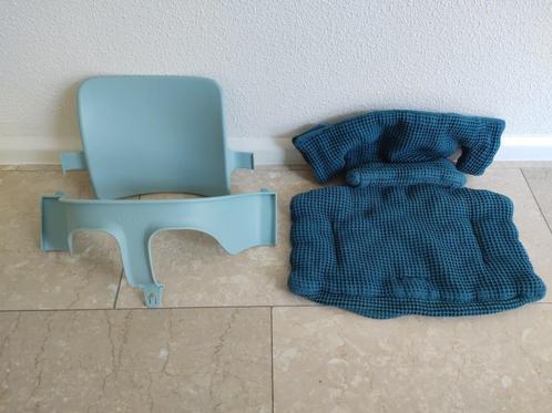 Stokke Tripp Trapp baby set aqua blue ZGAN + Kussen set., Kinderen en Baby's, Kinderstoelen, Zo goed als nieuw, Meegroeistoel