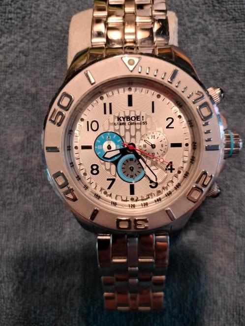 KYBOE! Giant Chrono 55, Sieraden, Tassen en Uiterlijk, Horloges | Heren, Zo goed als nieuw, Overige merken, Staal, Ophalen