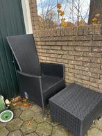 Verstelbaar stoel PR Design plus een krukje of een tafeltje, 2 zitplaatsen, Aluminium, Ophalen of Verzenden, Zo goed als nieuw