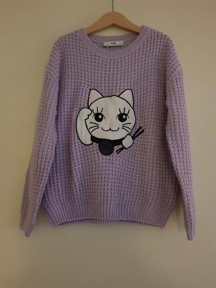 Gebreide trui voor meisjes -- maat 134 / 140 -- C&A, Kinderen en Baby's, Kinderkleding | Maat 134, Gebruikt, Meisje, Trui of Vest