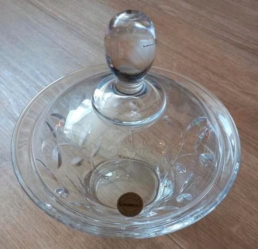 Loodkristallen (24%) schaal met deksel van Cremona, Antiek en Kunst, Antiek | Glas en Kristal, Ophalen of Verzenden