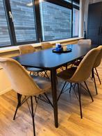 Velvet - Taupe Eetkamer Stoelen | 6 stuks, Huis en Inrichting, Stoelen, Ophalen, Gebruikt, Overige kleuren, Stof