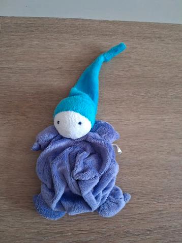 Knuffeldoekje Difrax spookje doekje paars blauw K9779 beschikbaar voor biedingen
