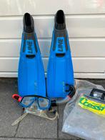 Duikset Cressi-sub flippers maat 36/37 snorkel en bril, Ophalen of Verzenden, Zo goed als nieuw, Zwem- of Duikvliezen