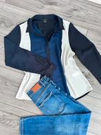 Primark dames blouse overhemd blauw wit L, Blauw, Maat 42/44 (L), Zo goed als nieuw, Verzenden