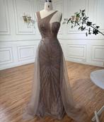 Galajurk feestjurk avondjurk cocktailjurk 36, Kleding | Dames, Gelegenheidskleding, Galajurk, Beige, Ophalen of Verzenden, Zo goed als nieuw