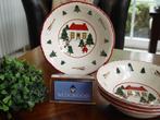 Masons mason christmas village dessertschaaltjes kerst, Ophalen of Verzenden, Zo goed als nieuw, Aardewerk, Wedgwood