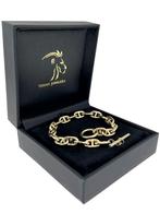 14 K Gouden Armband Hermes-Schakel - 21 cm / 8 mm /13.7 g, Nieuw, Goud, Goud, Ophalen of Verzenden