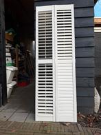 Louvre shutters wit, hout, Ophalen, Strak, 200 cm of meer, Wit