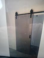 Te koop schuifdeur met ophangen bevestigen, Doe-het-zelf en Verbouw, Ophalen, 215 cm of meer, Binnendeur, Zo goed als nieuw