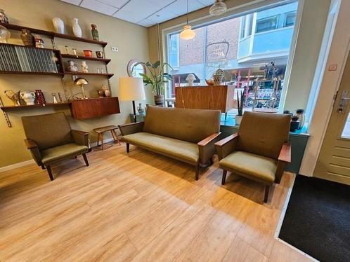 Vintage Loungeset Bank & 2 Fauteuils Fauteuil Bankstel Stoel, Huis en Inrichting, Fauteuils, Gebruikt, Ophalen