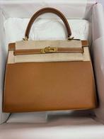 Hermès Kelly 25 Sellier Goud Nieuw, Ophalen of Verzenden, Nieuw, Bruin, Handtas