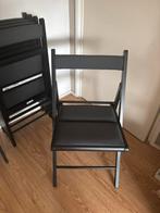 Zwarte klapstoellen, Huis en Inrichting, Stoelen, Ophalen, Zo goed als nieuw, Zwart, Hout