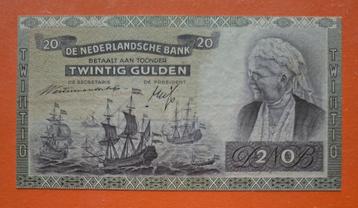 Bankbiljet 20 gulden 1941 Emma, cat. PL51.b3 / 58-1 beschikbaar voor biedingen