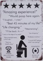 Toilet reviews WC ervaringen reclamebord van metaal wandbord, Info@deconoord.nl, Deco Noord, Nieuw, Ophalen of Verzenden