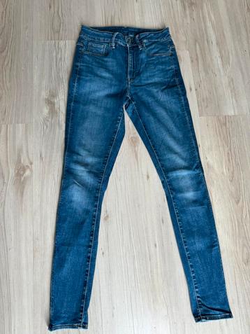 G-star raw jeans 3301 skinny blauw dames W27 L30 als nieuw  beschikbaar voor biedingen