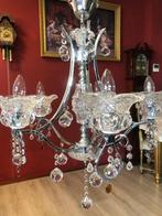Kristallen kroonluchter / hanglamp 5 arms, Ophalen of Verzenden, Zo goed als nieuw, Overige materialen