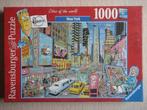 1000 Fleroux Puzzel: Cities of the world: New York, Ophalen, 500 t/m 1500 stukjes, Zo goed als nieuw, Legpuzzel