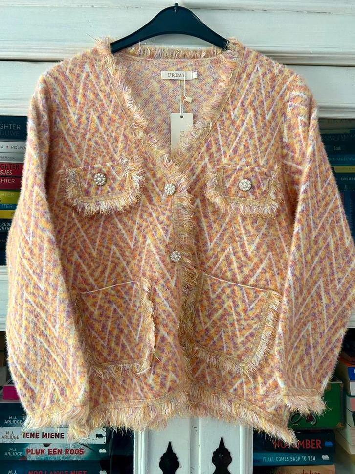 FRIME wollig vest met details mt S, M en L, Kleding | Dames, Truien en Vesten, Nieuw, Verzenden