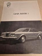 Zeldzame jaren 70 Ford Ghia Mark I folder keurige uitgave, Ophalen of Verzenden, Zo goed als nieuw, Ford