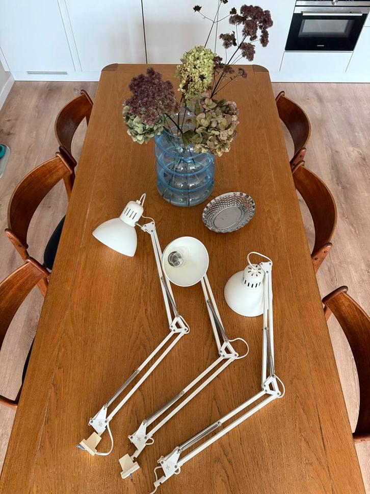 Drie witte IKEA muurlampen, Huis en Inrichting, Lampen | Wandlampen, Gebruikt, Metaal, Ophalen of Verzenden