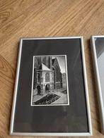 Ingelijste prenten van Delft, Sieraden, Tassen en Uiterlijk, 10 cm of meer, Overige materialen, Zwart, Ophalen of Verzenden