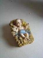 Oud beeldje kindje in dekribbe composiet kerststal, Diversen, Kerst, Ophalen of Verzenden, Gebruikt