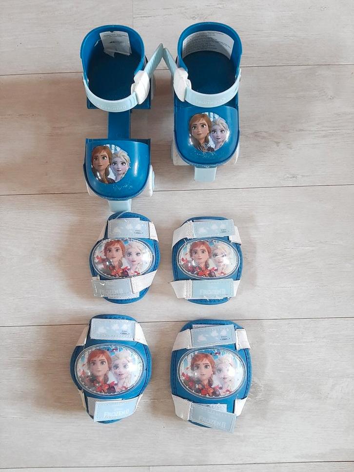 Rollerschaatsen, knie- en elleboogbeschermers set, Kinderen en Baby's, Speelgoed | Buiten | Rolschaatsen, Gebruikt, Kinderen, Verstelbaar