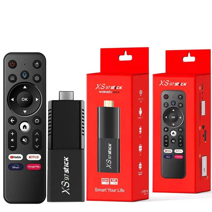Android TV Stick XS97 - IPTV Streaming Media Speler, Audio, Tv en Foto, Mediaspelers, Nieuw, Minder dan 500 GB, HDMI, Ophalen of Verzenden